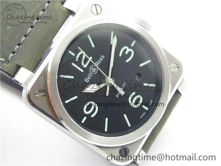BR 03-92 SS Case V3 Best Edition Black Dial on Brown Leather Strap MIYOTA 9015