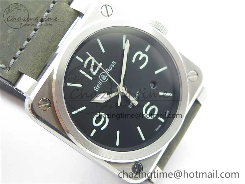 BR 03-92 SS Case V3 Best Edition Black Dial on Brown Leather Strap MIYOTA 9015