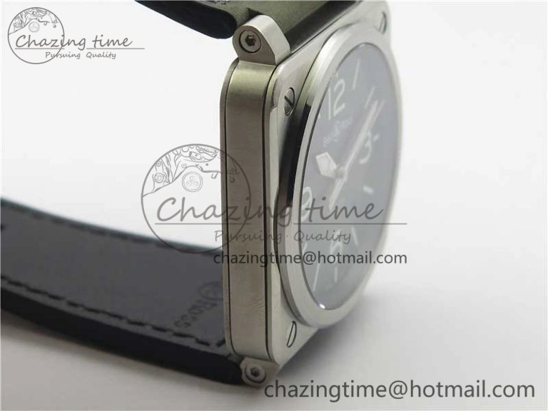 BR 03-92 SS Case V3 Best Edition Black Dial on Brown Leather Strap MIYOTA 9015