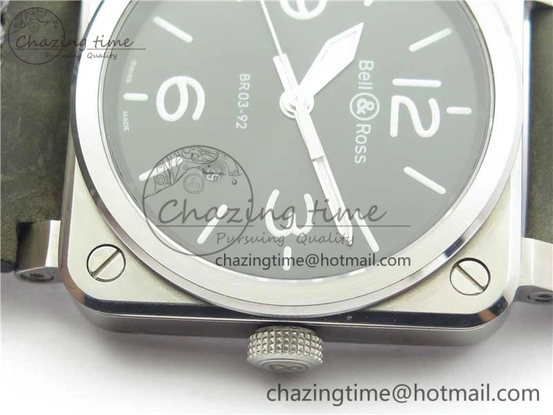 BR 03-92 SS Case V3 Best Edition Black Dial on Brown Leather Strap MIYOTA 9015
