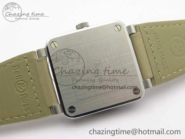 BR 03-92 SS Case V3 Cream Dial 42.5mm On Leather Strap MIYOTA 9015