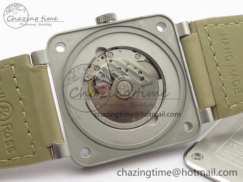BR 03-92 SS Case V3 Cream Dial 42.5mm On Leather Strap MIYOTA 9015