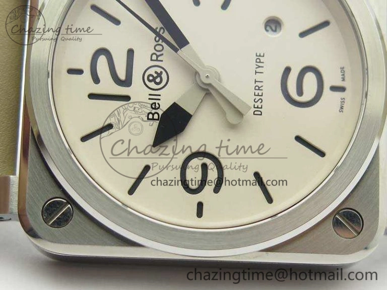 BR 03-92 SS Case V3 Cream Dial 42.5mm On Leather Strap MIYOTA 9015