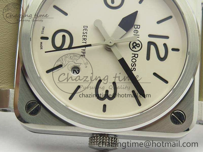 BR 03-92 SS Case V3 Cream Dial 42.5mm On Leather Strap MIYOTA 9015