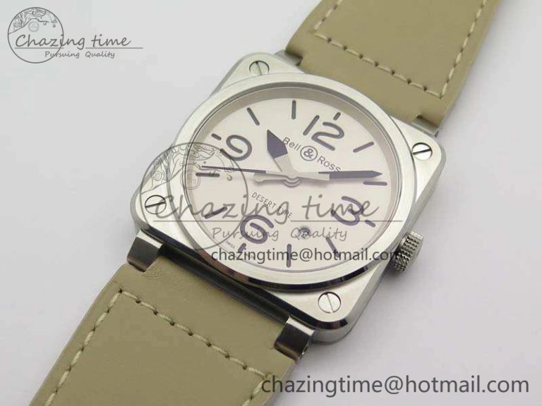 BR 03-92 SS Case V3 Cream Dial 42.5mm On Leather Strap MIYOTA 9015