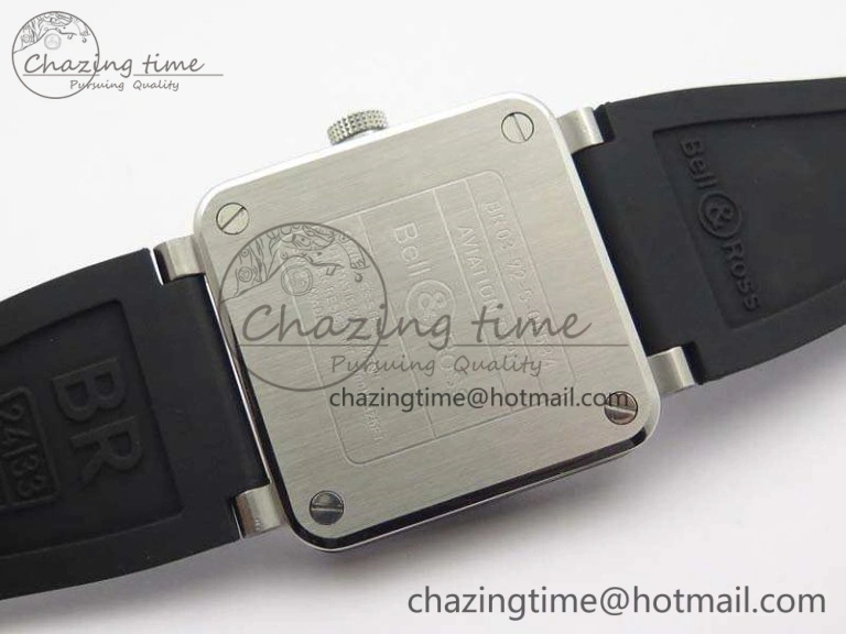 BR 03-92 SS Case V3 Gray Dial 42.5mm On Rubber Strap MIYOTA 9015