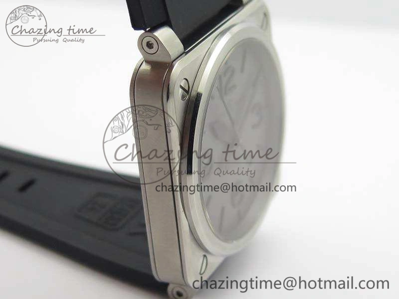 BR 03-92 SS Case V3 Gray Dial 42.5mm On Rubber Strap MIYOTA 9015