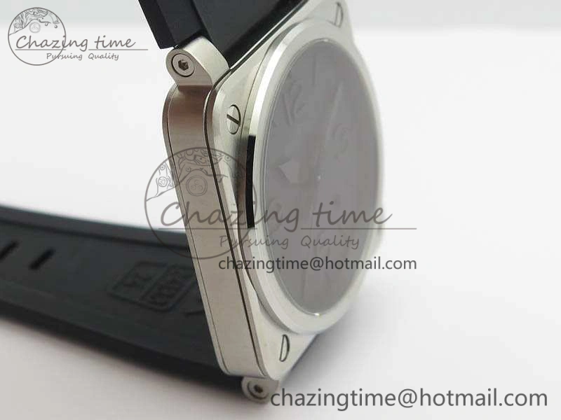 BR 03-92 SS Dark Gray Dial 42.5mm On Rubber Strap MIYOTA 9015 V3