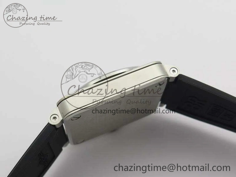 BR 03-92 SS Dark Gray Dial 42.5mm On Rubber Strap MIYOTA 9015 V3