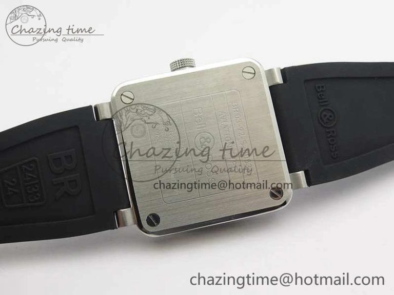 BR 03-92 SS Dark Gray Dial 42.5mm On Rubber Strap MIYOTA 9015 V3