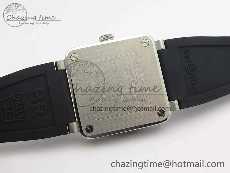 BR 03-92 SS Dark Gray Dial 42.5mm On Rubber Strap MIYOTA 9015 V3