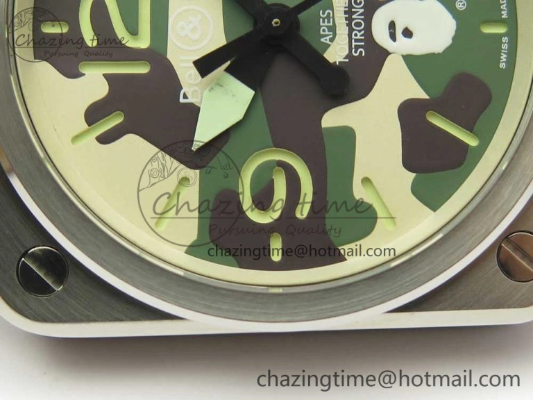 BR 03-92 Steel 1:1 Best Edition Camouflage Apes Dial on Camouflage Nylon Strap MIYOTA 9015 V3