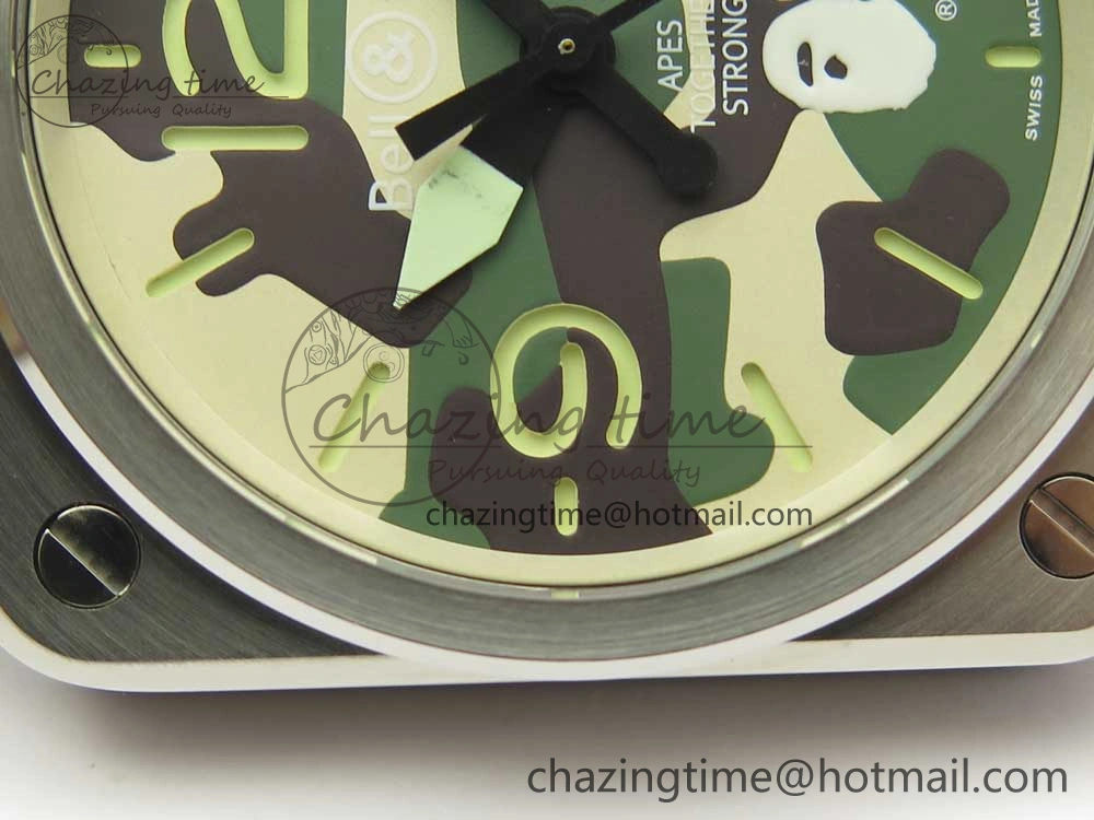 BR 03-92 Steel 1:1 Best Edition Camouflage Apes Dial on Camouflage Nylon Strap MIYOTA 9015 V3