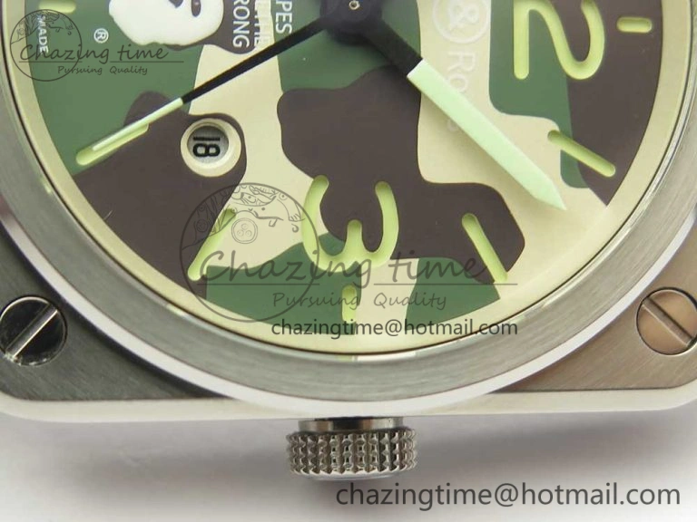 BR 03-92 Steel 1:1 Best Edition Camouflage Apes Dial on Camouflage Nylon Strap MIYOTA 9015 V3