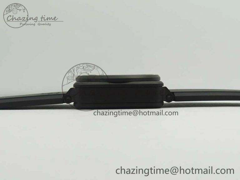 BR 03-94 Chrono PVD Black Dial White Markers on Black Rubber Strap A7750 (Free Nylon Strap)