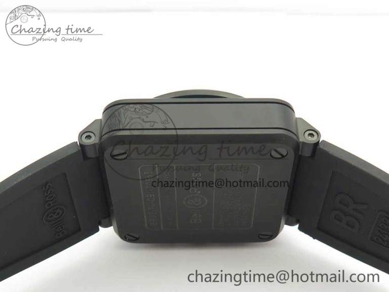 BR 03-94 Chrono PVD Brown Dial Black Markers on Black Rubber Strap A7750 (Free Nylon Strap)