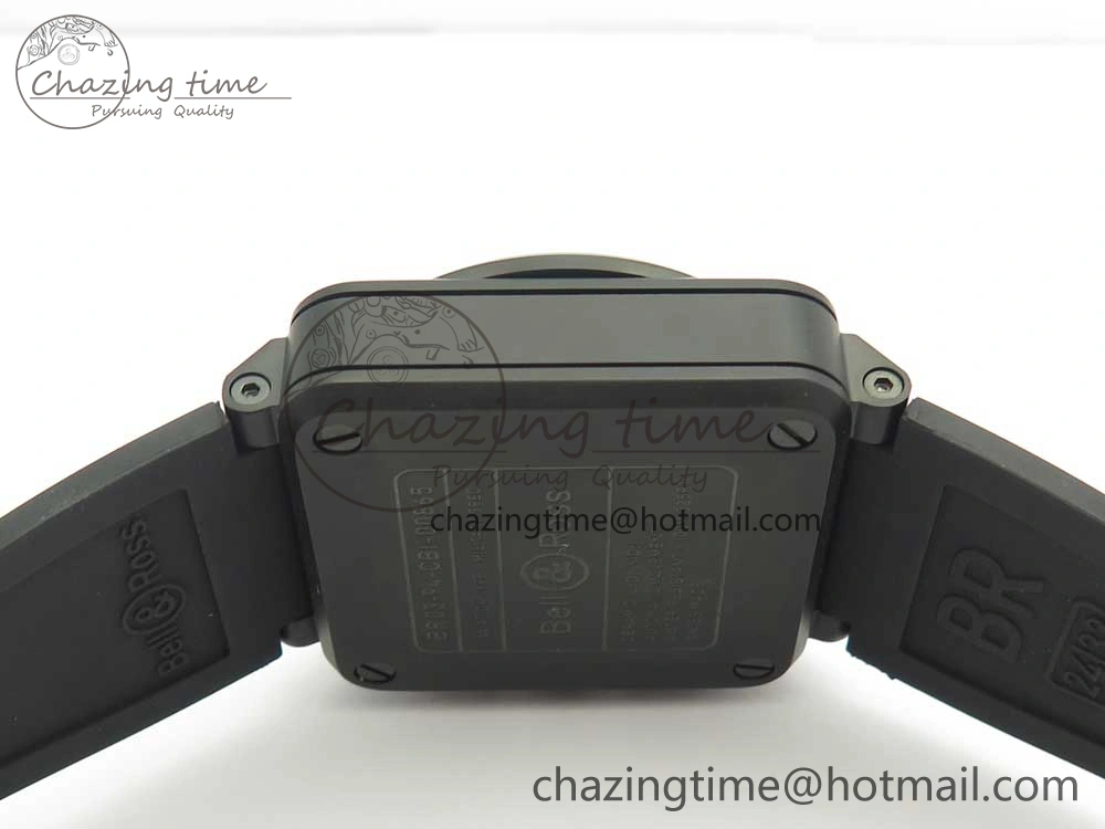 BR 03-94 Chrono PVD Brown Dial Black Markers on Black Rubber Strap A7750 (Free Nylon Strap)