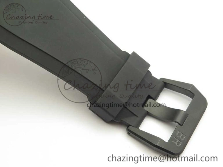 BR 03-94 Chrono PVD Brown Dial Black Markers on Black Rubber Strap A7750 (Free Nylon Strap)