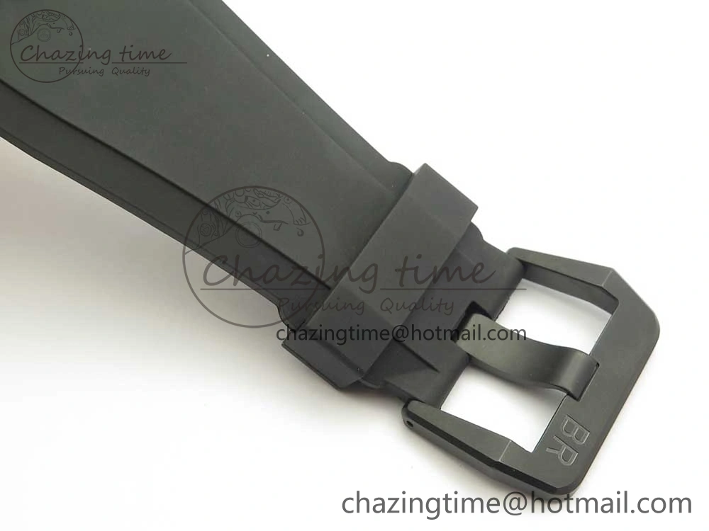 BR 03-94 Chrono PVD Brown Dial Black Markers on Black Rubber Strap A7750 (Free Nylon Strap)