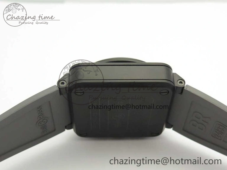 BR 03-94 Chrono PVD Gray Dial Black Markers on Gray Rubber Strap A7750 (Free Nylon Strap)