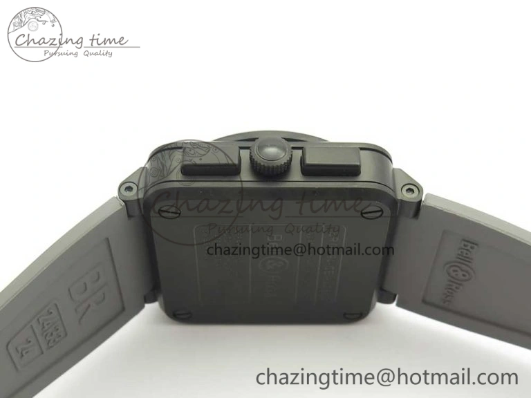 BR 03-94 Chrono PVD Gray Dial Black Markers on Gray Rubber Strap A7750 (Free Nylon Strap)