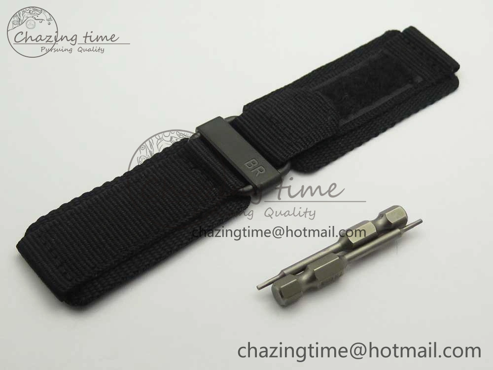 BR 03-94 Chrono PVD Gray Dial Black Markers on Gray Rubber Strap A7750 (Free Nylon Strap)