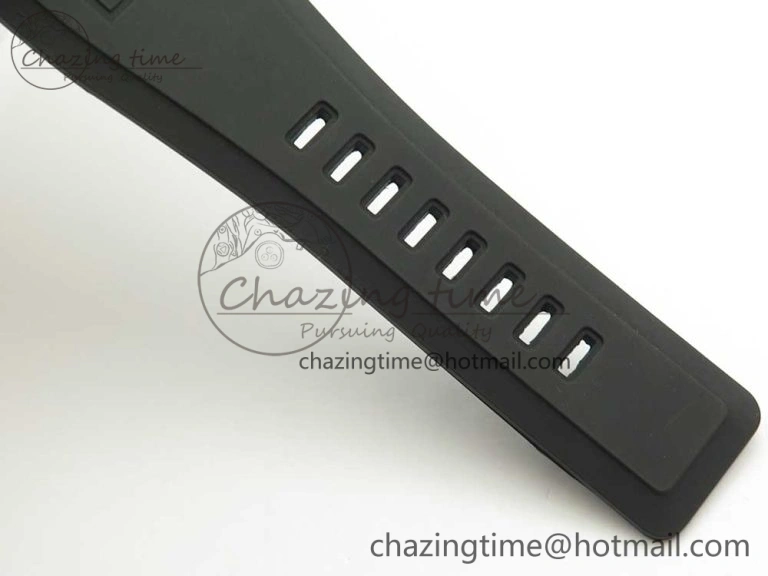 BR 03-94 Chrono SS Black Dial White Markers on Black Rubber Strap A7750 (Free Nylon Strap)