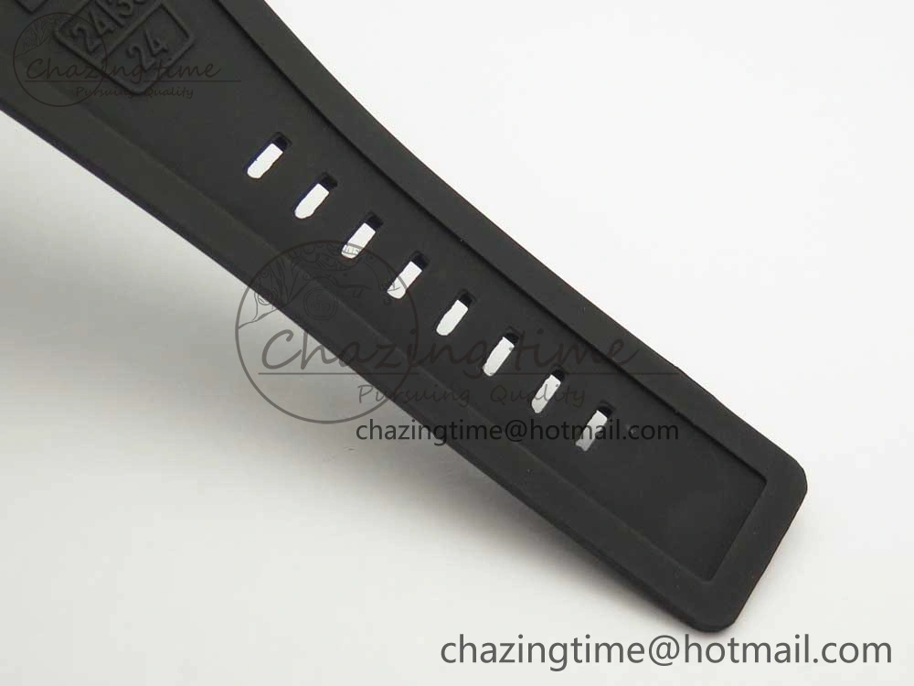 BR 03-94 Chrono SS Black Dial White Markers on Black Rubber Strap A7750 (Free Nylon Strap)