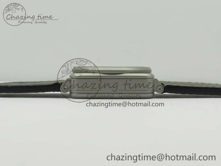 BR 03-94 Horolum Chrono Satin-polished Steel Gray Dial on Gray Leather Strap A7750 (Free Nylon Strap)