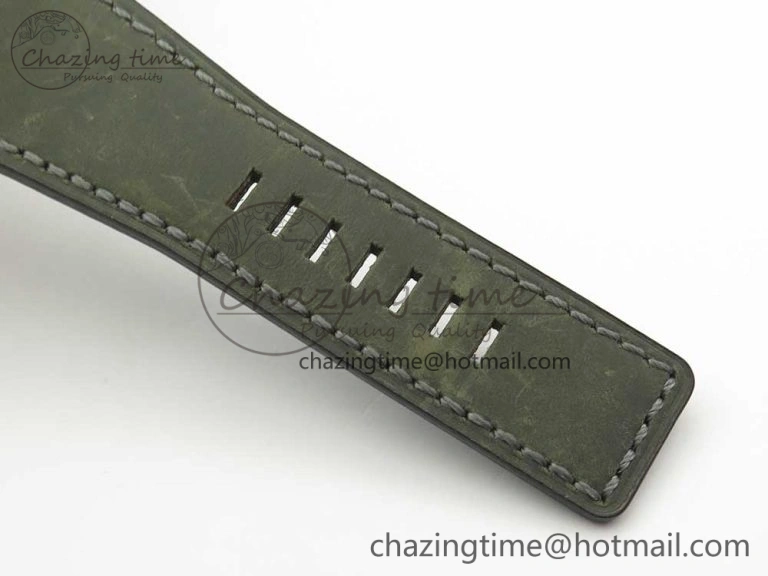 BR 03-94 Horolum Chrono Satin-polished Steel Gray Dial on Gray Leather Strap A7750 (Free Nylon Strap)
