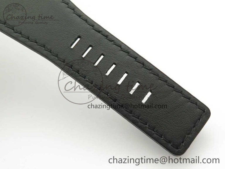 BR 03-94 Horolum Chrono Satin-polished Steel Gray Dial on Gray Leather Strap A7750 (Free Nylon Strap)