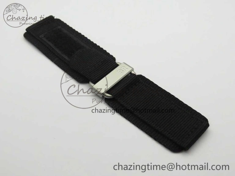 BR 03-94 Horolum Chrono Satin-polished Steel Gray Dial on Gray Leather Strap A7750 (Free Nylon Strap)