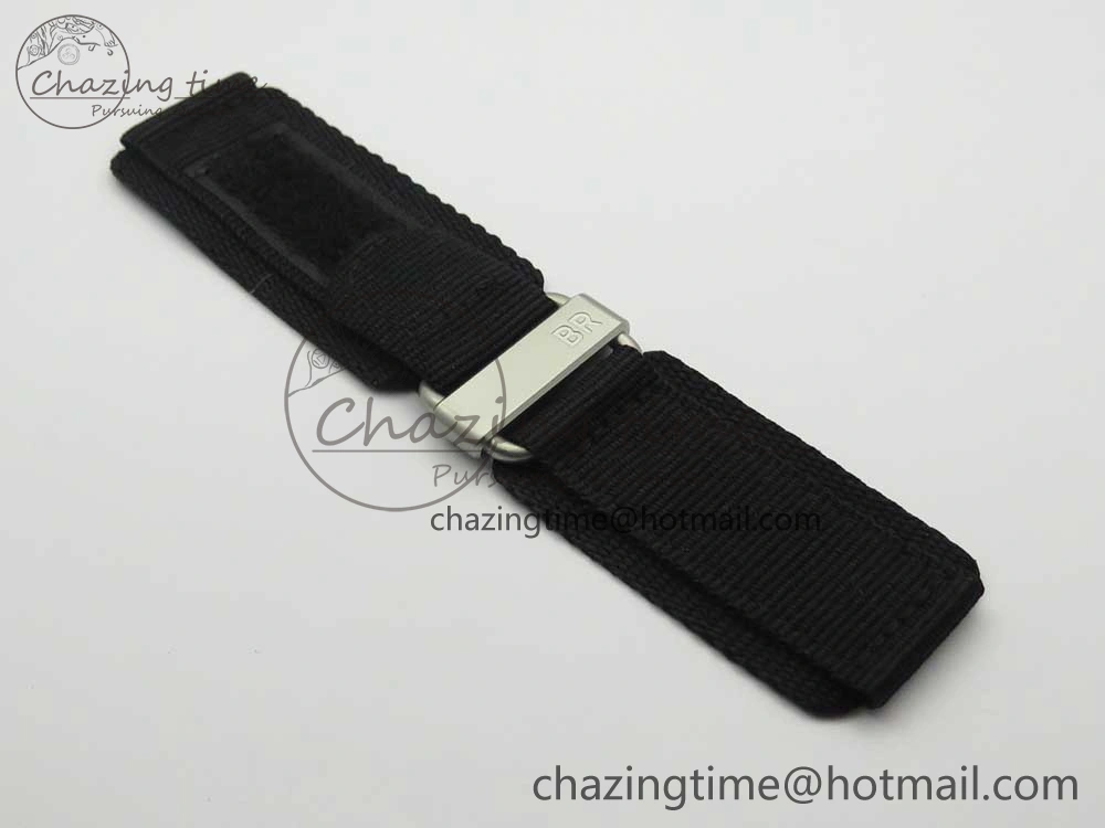 BR 03-94 Horolum Chrono Satin-polished Steel Gray Dial on Gray Leather Strap A7750 (Free Nylon Strap)