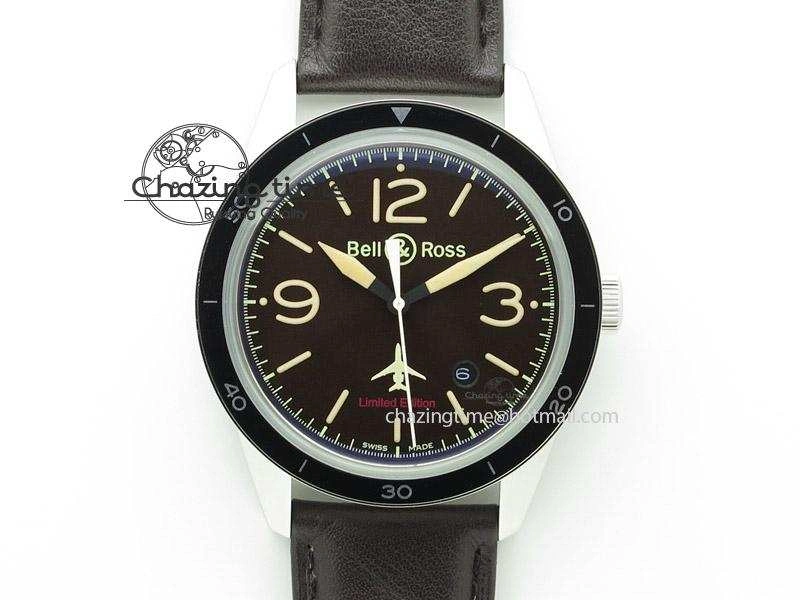 BR 123 Falcon Best Edition On Dark Brown Leather Strap Miyota9015