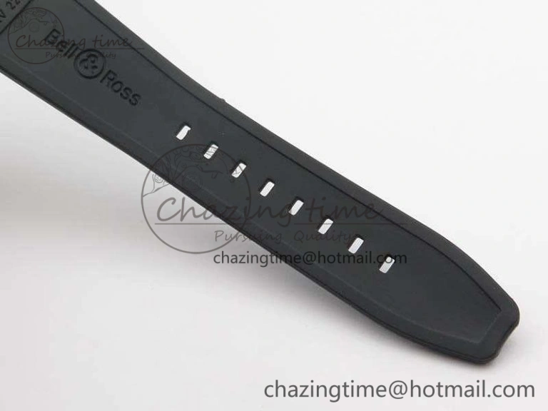 BR 123 GMT 24H SS Blue Dial On Black Rubber Strap A2836