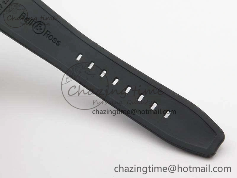 BR 123 GMT 24H SS Blue Dial On Black Rubber Strap A2836