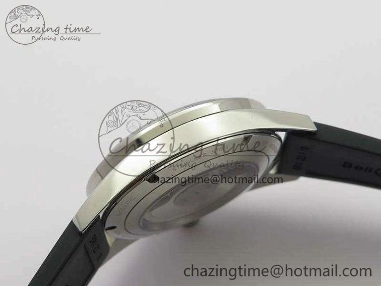 BR 123 GMT 24H SS Blue Dial On Black Rubber Strap A2836