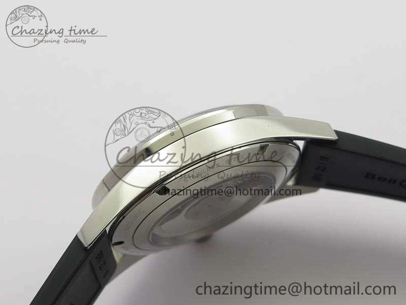 BR 123 GMT 24H SS Blue Dial On Black Rubber Strap A2836