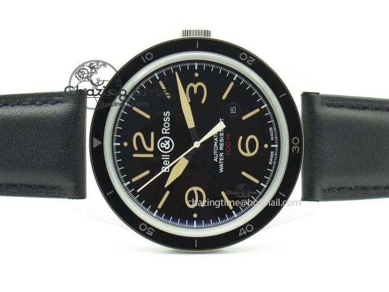 BR 123 Sport Heritage Best Edition On Black Leather Strap Miyota9015