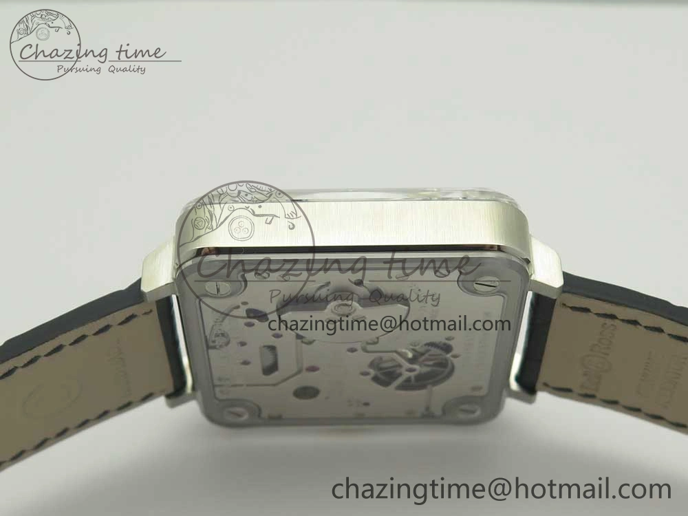 BR-X2 Sapphire Tourbillon BBR Best Edition Steel Dial on Gray Leather Strap