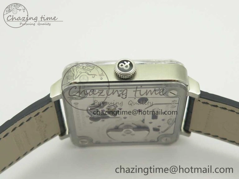 BR-X2 Sapphire Tourbillon BBR Best Edition Steel Dial on Gray Leather Strap