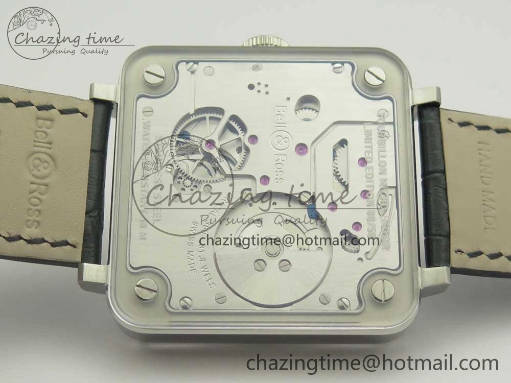 BR-X2 Sapphire Tourbillon BBR Best Edition Steel Dial on Gray Leather Strap