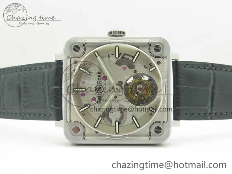 BR-X2 Sapphire Tourbillon BBR Best Edition Steel Dial on Gray Leather Strap