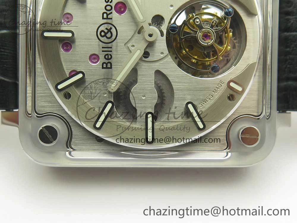 BR-X2 Sapphire Tourbillon BBR Best Edition Steel Dial on Gray Leather Strap