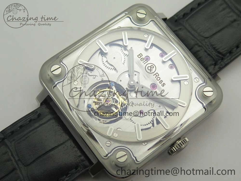 BR-X2 Sapphire Tourbillon BBR Best Edition Steel Dial on Gray Leather Strap