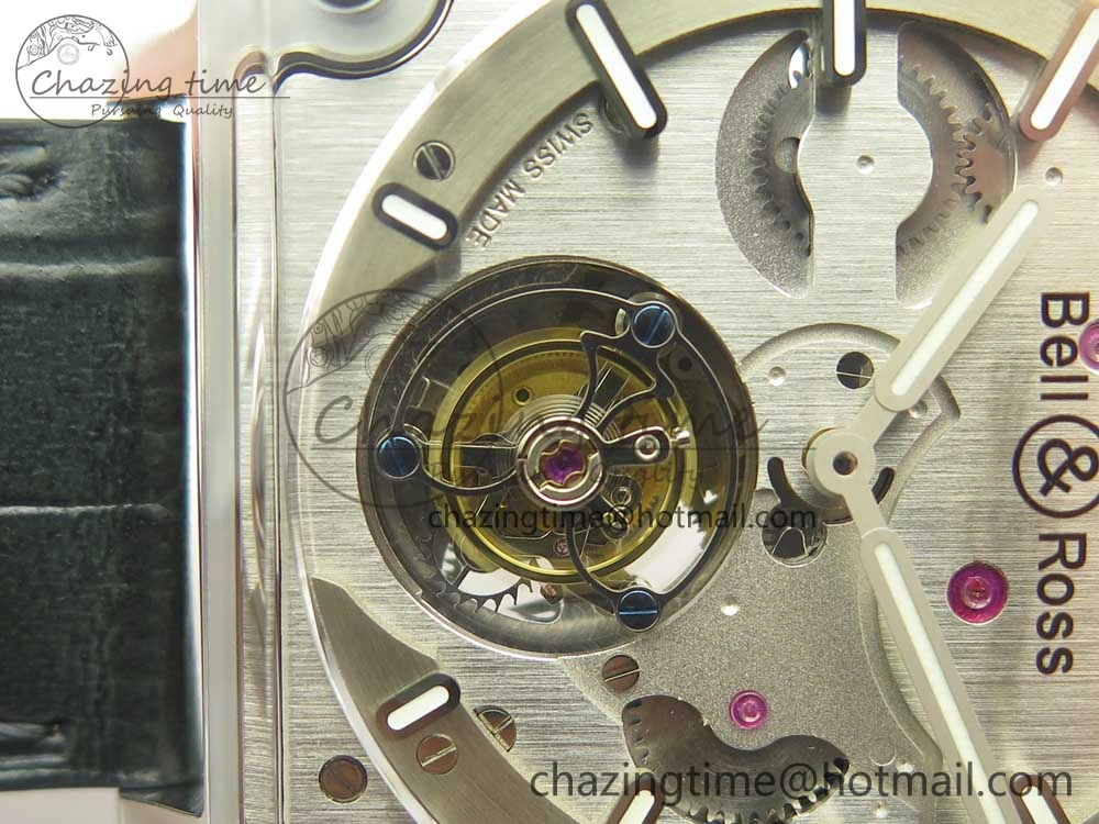 BR-X2 Sapphire Tourbillon BBR Best Edition Steel Dial on Gray Leather Strap