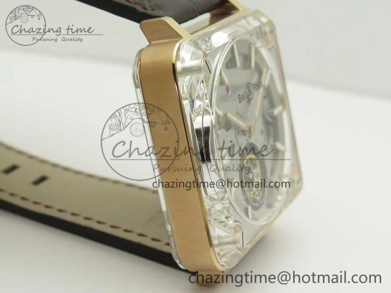 BR-X2 Sapphire Tourbillon RG BBR Best Edition Steel Dial on Brown Leather Strap V2