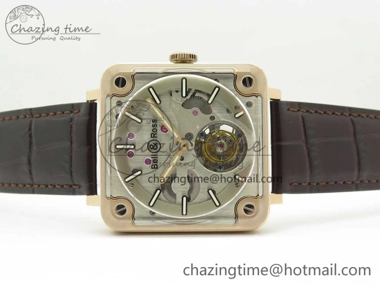 BR-X2 Sapphire Tourbillon RG BBR Best Edition Steel Dial on Brown Leather Strap V2