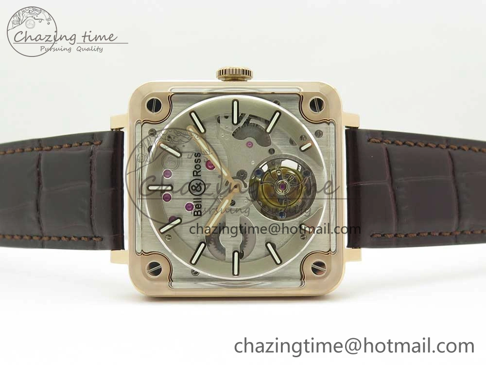 BR-X2 Sapphire Tourbillon RG BBR Best Edition Steel Dial on Brown Leather Strap V2