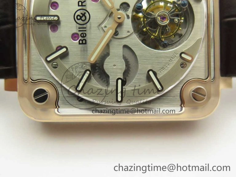 BR-X2 Sapphire Tourbillon RG BBR Best Edition Steel Dial on Brown Leather Strap V2